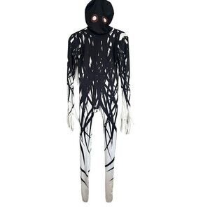 Morph Costume Kid L Black One Piece Jumpsuit Alien Halloween Monster Goblin 80s